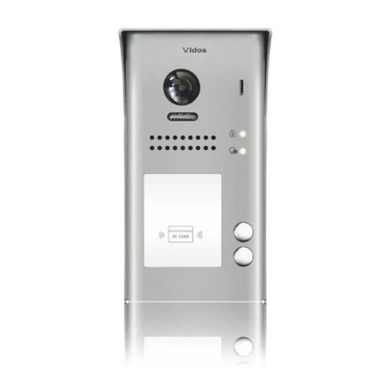 VIDOS DUO S1102A 2 perheen videorajapintalaite, ruostumaton teräs, Full HD, 2-johdin, musta
