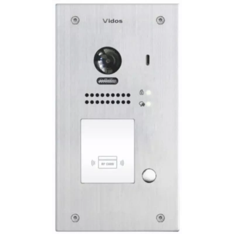 VIDOS DUO S1201A 2-johdin videorajapintalaite RFID:llä, Full HD 1080p, hopea/tummanharmaa