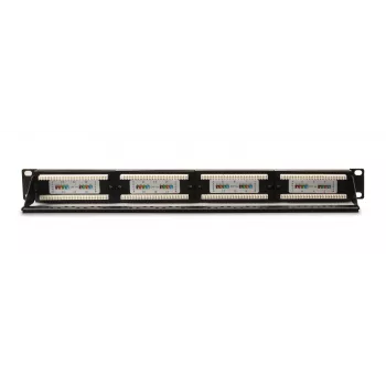 GETFORT PGF-5EUTP24-B4 Cat.5e UTP 24-porttinen patch-paneeli 1U 19 tuuman rack-asennus musta