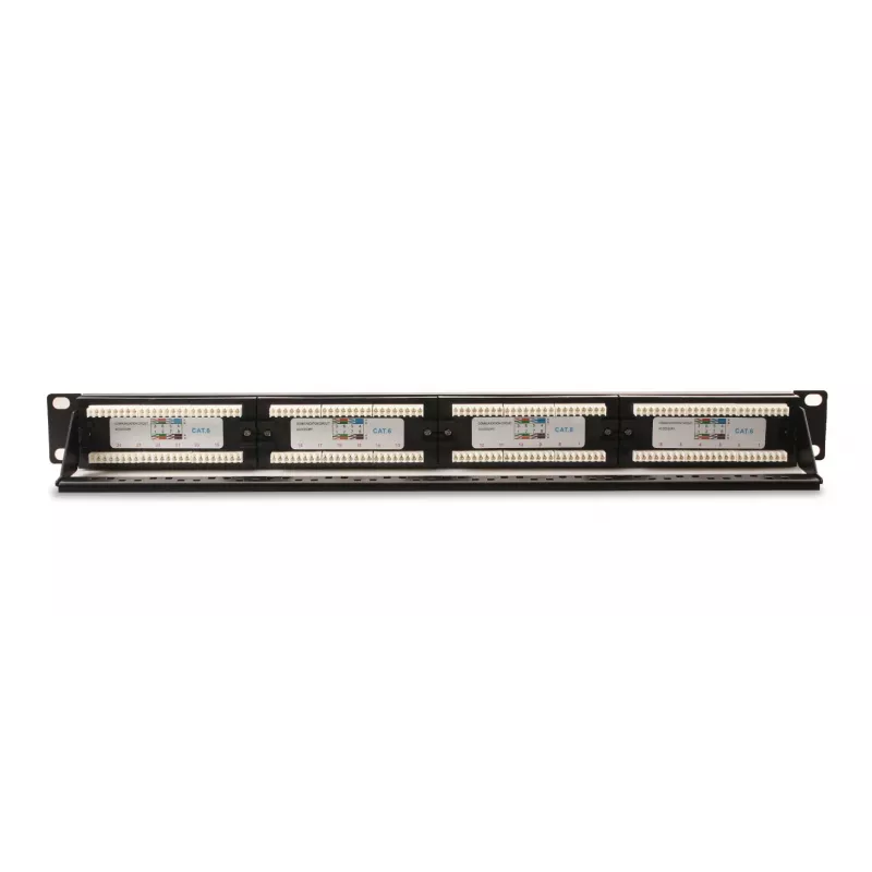 GETFORT PGF-6UTP24-B4 patch-paneeli UTP Cat.6 24 porttia 1U musta