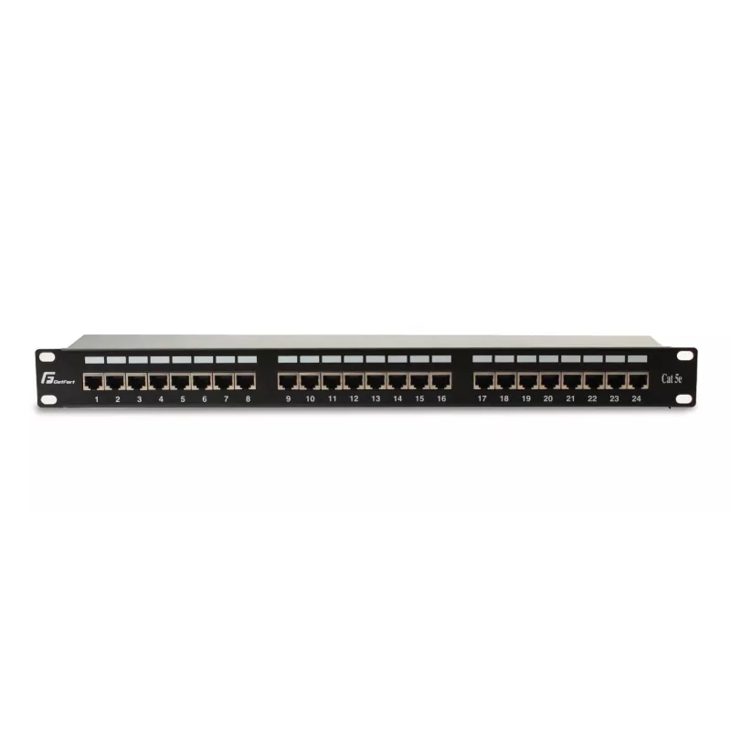 GETFORT PGF-5EFTP24-B6 patch-paneeli FTP Cat.5e 24 porttia 1U musta