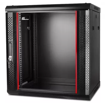 GETFORT CALI 19 tuuman 12U 600x450 seinäkotelo rack-kaappi musta