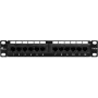 Getfort PGF-5EUTP12-B4 12-porttinen Cat5e UTP patch-paneeli 10 inch 1U musta