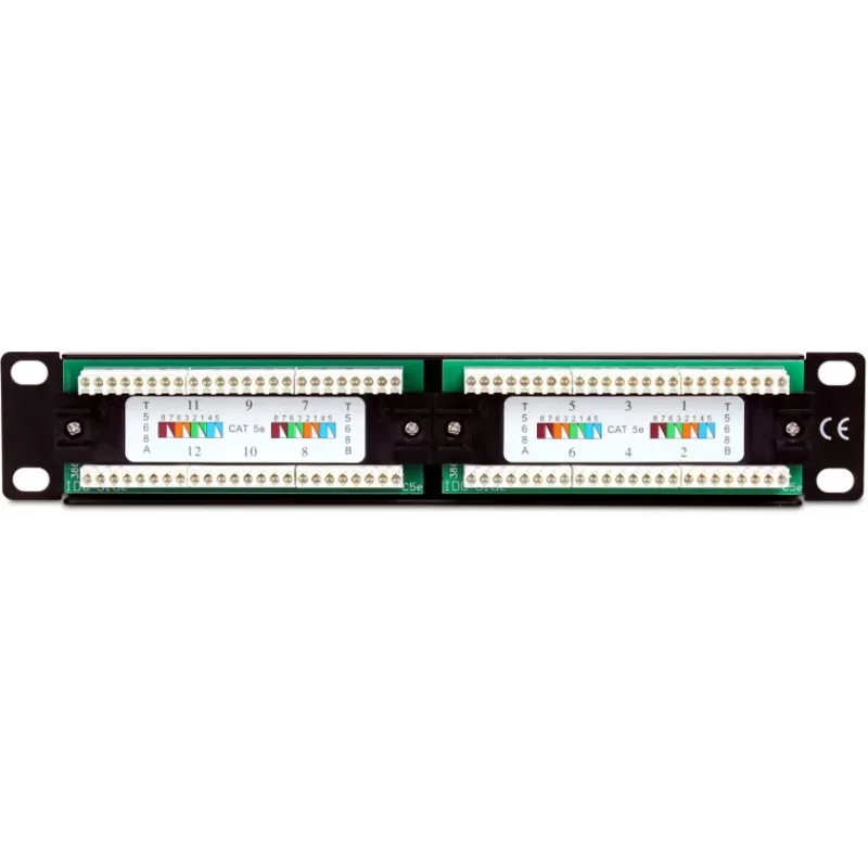 Getfort PGF-5EUTP12-B4 12-porttinen Cat5e UTP patch-paneeli 10