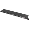 Patch-paneeli FTP Cat.5e 24 porttia 0.5U musta GETFORT PGF-5EFTP24-B8
