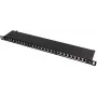 Patch-paneeli FTP Cat.5e 24 porttia 0.5U musta GETFORT PGF-5EFTP24-B8