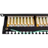 GETFORT PGF-6FTP24-B8 FTP Cat.6 24-porttinen patch-paneeli 0.5U musta