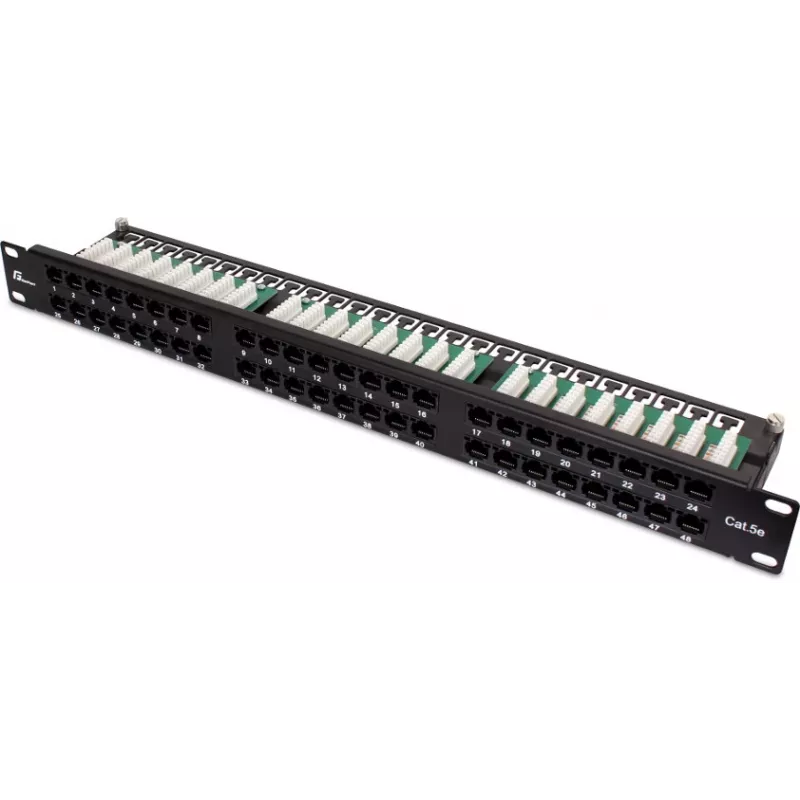 GETFORT PGF-5EUTP48-B9 patch-paneeli UTP Cat.5e 48 porttia 2U 19