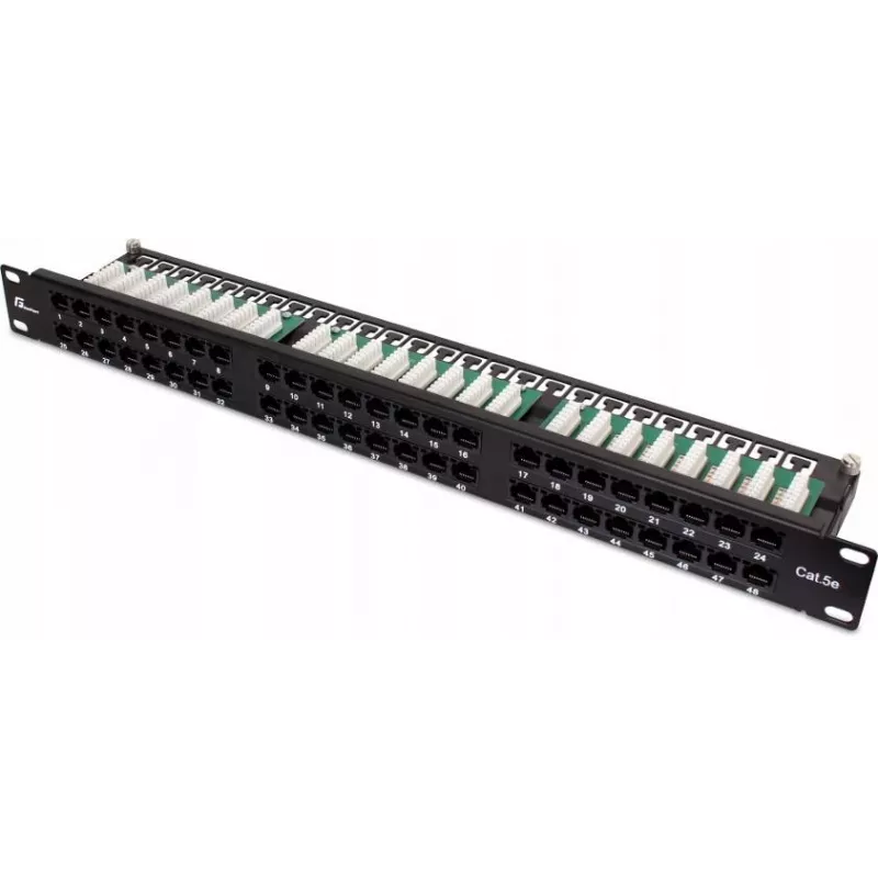 GETFORT PGF-5EUTP48-B9 patch-paneeli UTP Cat.5e 48 porttia 2U 19