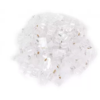 GETFORT RJ45 Cat.5e läpivientiliitin UTP 8P8C 100 kpl:n pakkaus