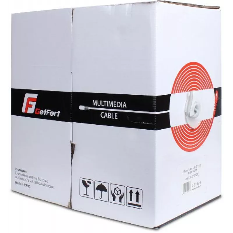 GETFORT Cat.6 U/UTP PVC-verkkokaapeli 305 m (1000 ft) - harmaa