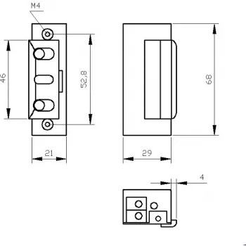ELEKTRA-PLUS sähköinen ovenavaaja R4 sisäisellä muistitoiminnolla ja symmetrisellä kotelolla 12V