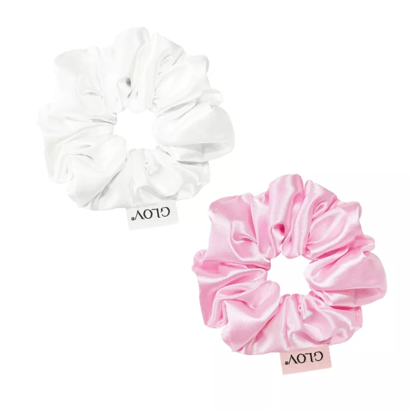 GLOV Satin Scrunchies Small Pink/Black 2 kpl:n pakkaus