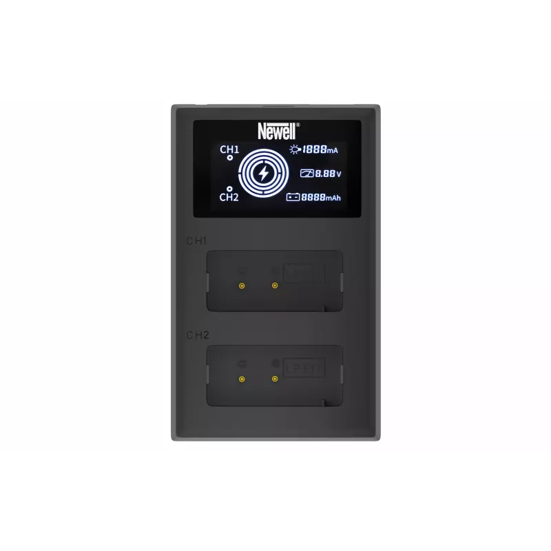 Newell Dual-Channel FDL-USB-C laturi Canon LP-E17 akuille