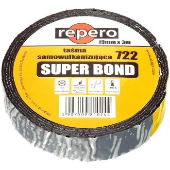 REPERO 722E Super Bond itsestään vulkanoituva teippi 25mm x 3m musta