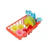 LEAN TOYS värikäs pesuallas, jossa vesihana ja astianpesukone sekä tarvikkeet
