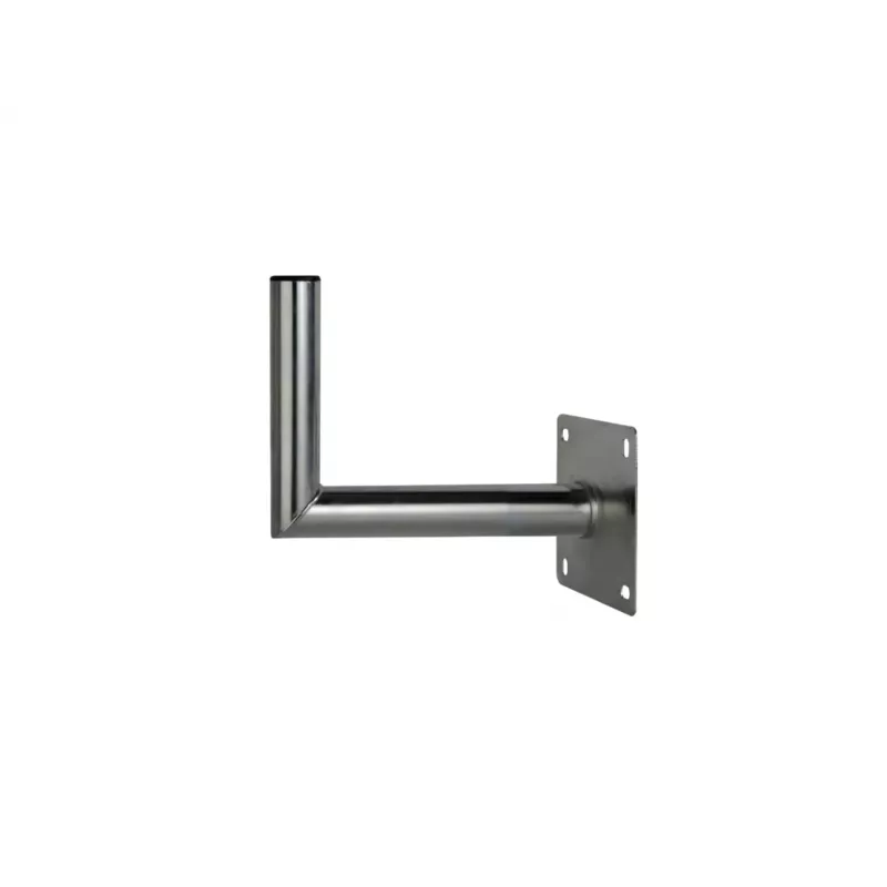 CORAB USL-48/250AL kulma-seinäteline 48mm mastolle, 250mm ulottuma, alumiini, hopea