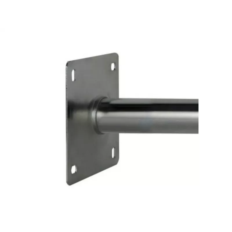CORAB USL-48/250AL kulma-seinäteline 48mm mastolle, 250mm ulottuma, alumiini, hopea