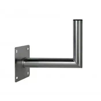 CORAB USL-48/250AL kulma-seinäteline 48mm mastolle, 250mm ulottuma, alumiini, hopea