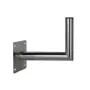 CORAB USL-48/250AL kulma-seinäteline 48mm mastolle, 250mm ulottuma, alumiini, hopea