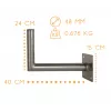 CORAB USL-48/400AL kulma-seinäteline 48mm 400mm alumiini