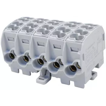 SIMET SIMBLOCK SCB 25-5X jakelublokki Al/Cu 1x25mm² tulo 5x1,5-16mm² lähtö harmaa