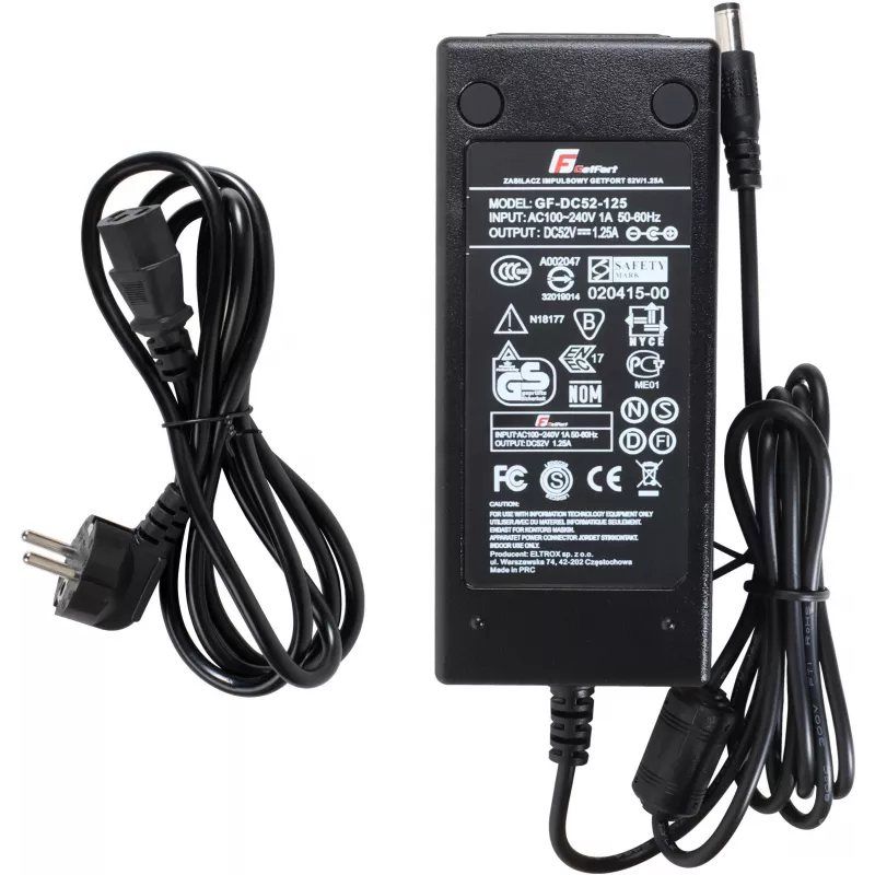 GETFORT 52V 1.25A 65W hakkurivirtalähde