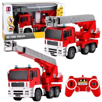 LEAN TOYS paloauto 660° kääntyvällä puomilla, kauko-ohjattava RC 1:20