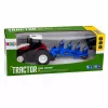 LEAN TOYS RC-kauko-ohjattava traktori kaksiaurauksella punainen 1:24