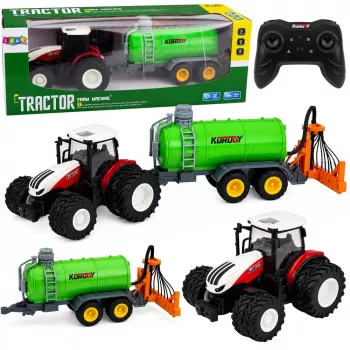 LEAN TOYS kauko-ohjattava maataloustraktori nestemäisen lannoitteen ruiskulla 1:24
