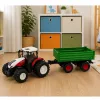 LEAN TOYS kauko-ohjattava traktori kippiperävaunulla, valo, ääni 1:24