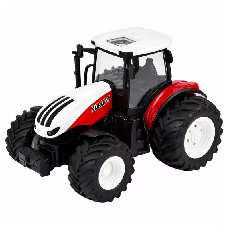 LEAN TOYS kauko-ohjattava traktori kippiperävaunulla, valo, ääni 1:24