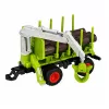 LEAN TOYS RC-kauko-ohjattava traktori metsäperävaunulla ja puukouralla 1:24