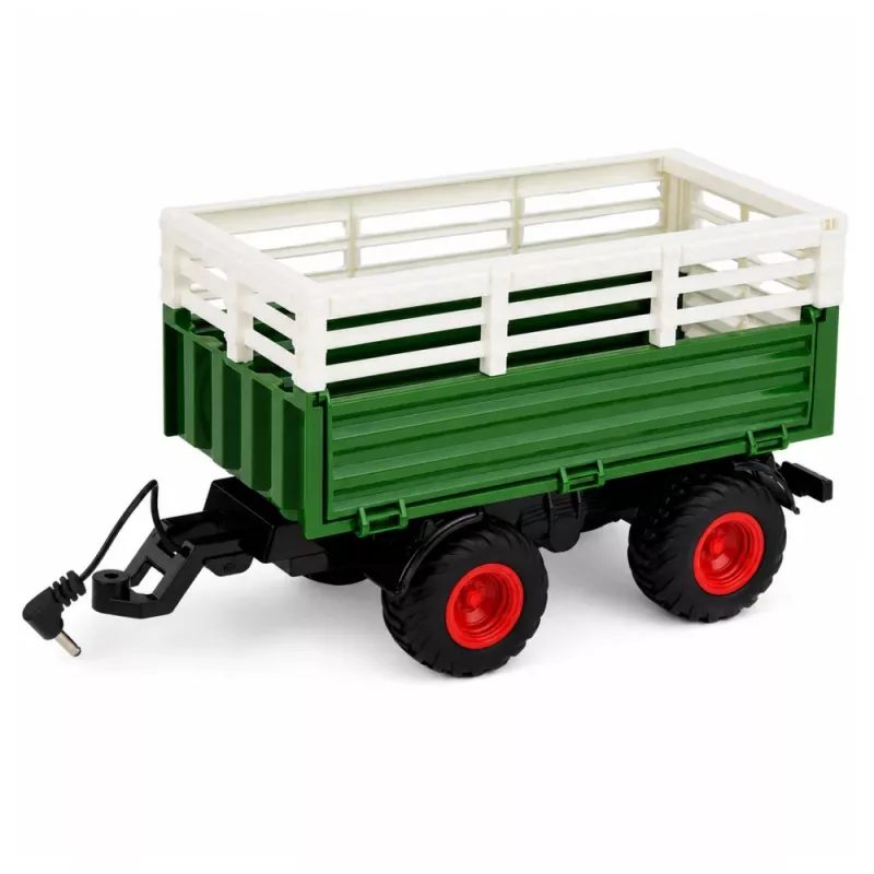 LEAN TOYS RC-maataloustraktori kippiperävaunulla ja valaistuksella 1:24