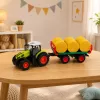LEAN TOYS kauko-ohjattava RC-traktori heinäpaaliperävaunulla ja valaistuksella 1:24