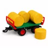 LEAN TOYS kauko-ohjattava RC-traktori heinäpaaliperävaunulla ja valaistuksella 1:24