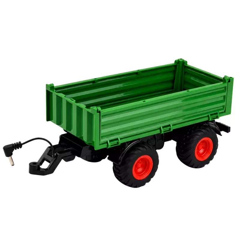 LEAN TOYS RC-maataloustraktori kippiperävaunulla vihreä 1:24