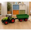 LEAN TOYS RC-maataloustraktori kippiperävaunulla vihreä 1:24
