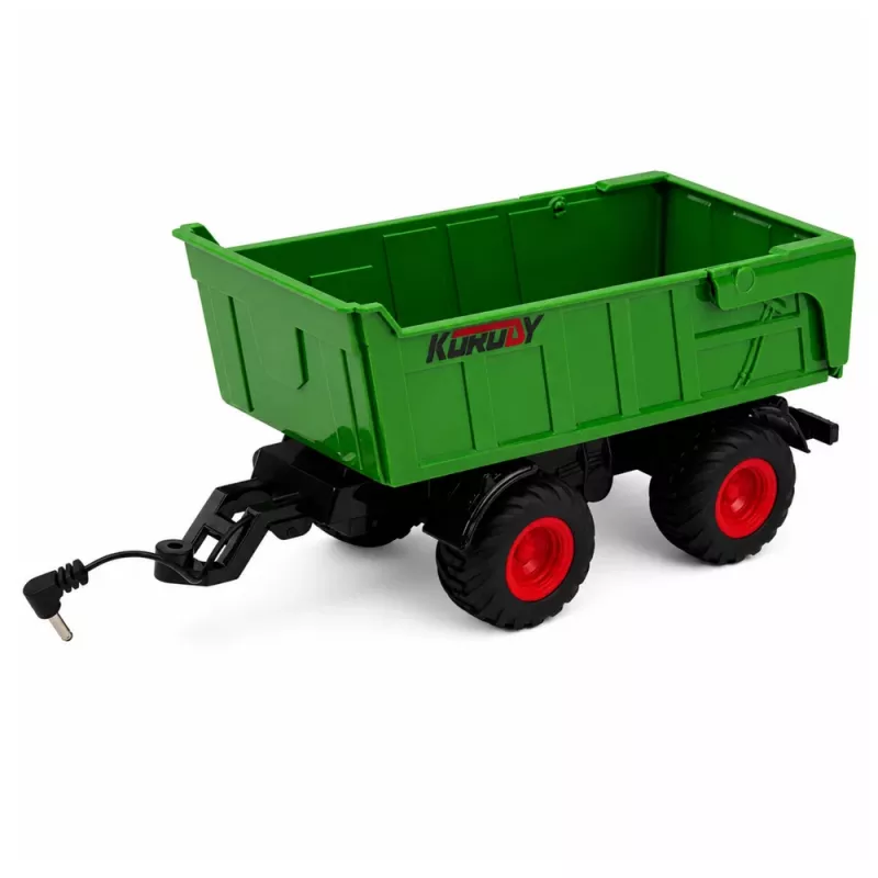 LEAN TOYS RC-maataloustraktori kippiperävaunulla ja valaistuksella 1:24