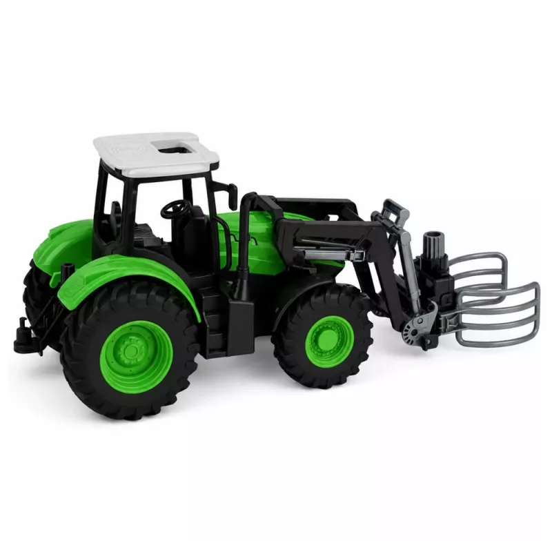 LEAN TOYS RC-traktori paalikouralla, kauko-ohjattava, valot, vihreä, 1:24