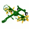 LEAN TOYS kauko-ohjattava traktori haravalla RC valot 1:24