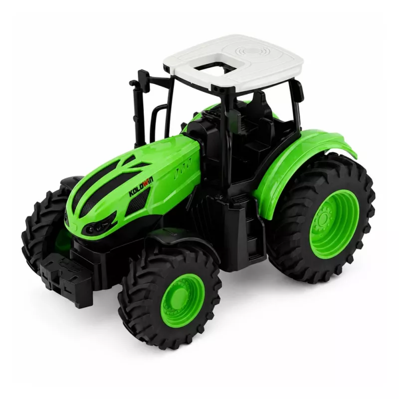 LEAN TOYS kauko-ohjattava traktori haravalla RC valot 1:24