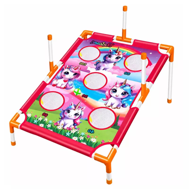 LEAN TOYS 4-in-1 yksisarvinen heittopeli renkailla ja kiekkoilla