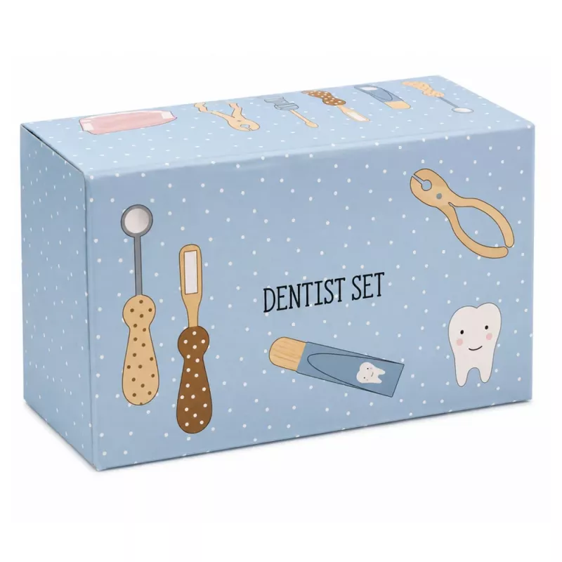 LEAN TOYS puinen hammaslääkärisetti pieni hammaslääkäri