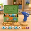 LEAN TOYS ruuvimeisseli-rakennussarja palikoilla salkussa, 190 osaa