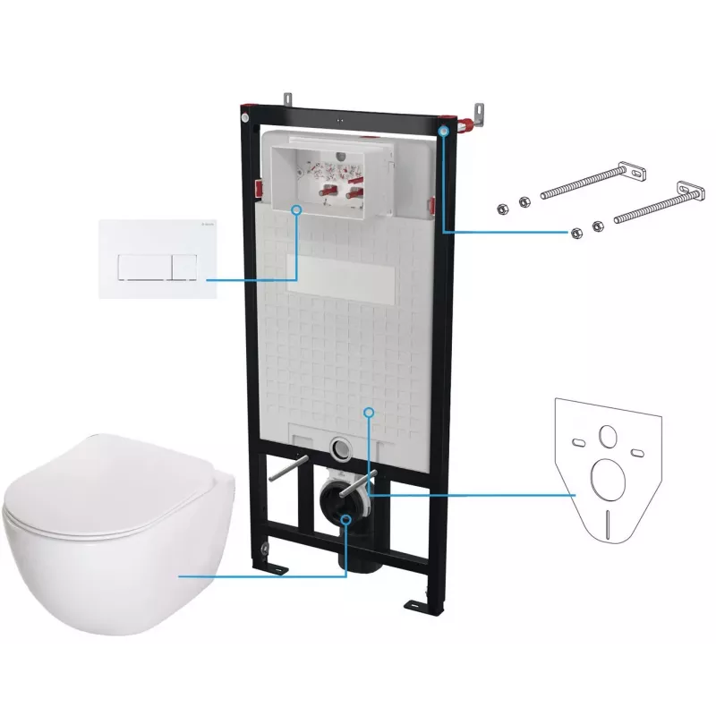 DEANTE 6-in-1 upotettava WC-setti