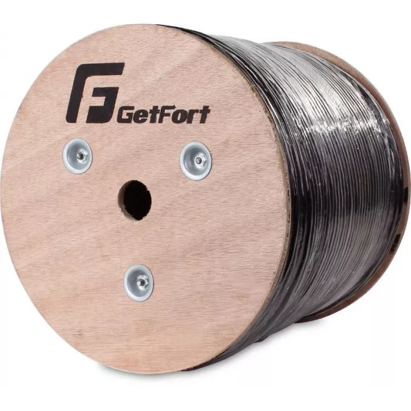 GETFORT Cat.6 F/UTP UV-geelitäytetty ulkokaapeli 500m musta