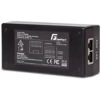 GETFORT GF-48-60W-G Gigabit PoE -adapteri virtalähde