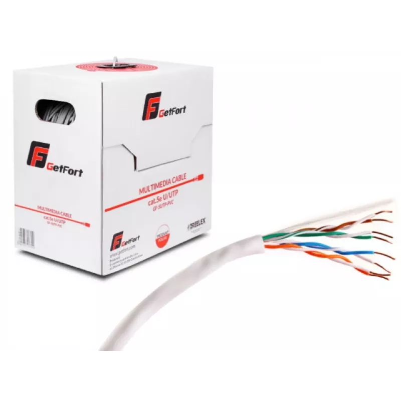 GETFORT Premium Cat.5e U/UTP PVC verkkokaapeli 500 m harmaa