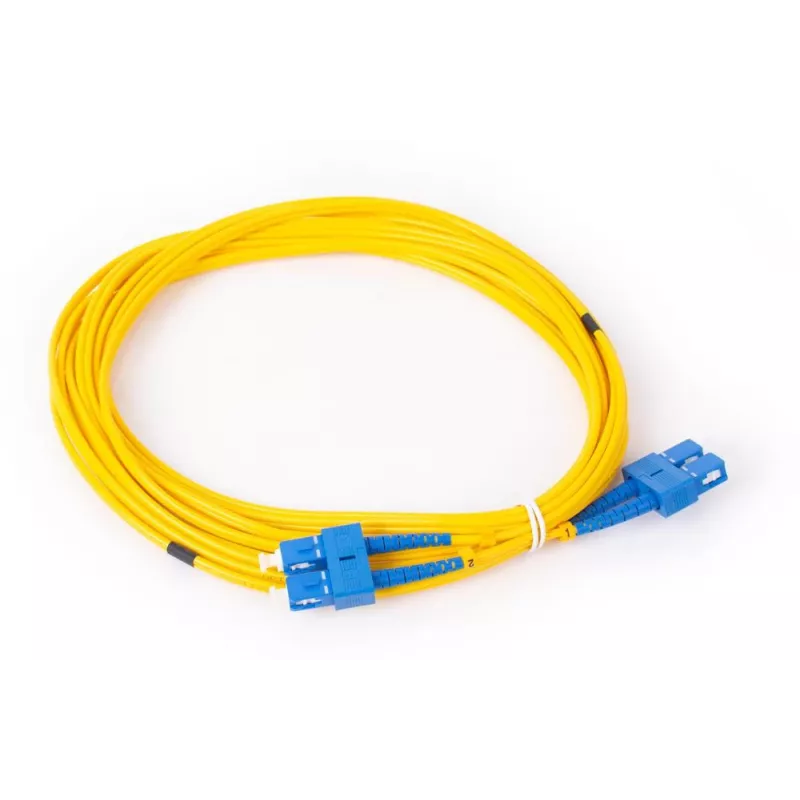 GETFORT GF-SUSUD5 yksimuotokuitupatchkaapeli SC/UPC-SC/UPC duplex 5 m keltainen